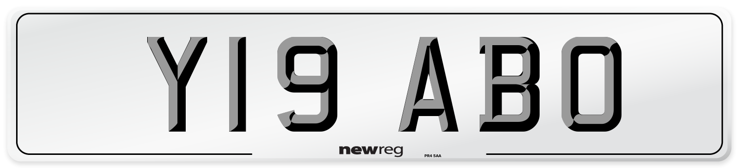 Y19 ABO Number Plate from New Reg